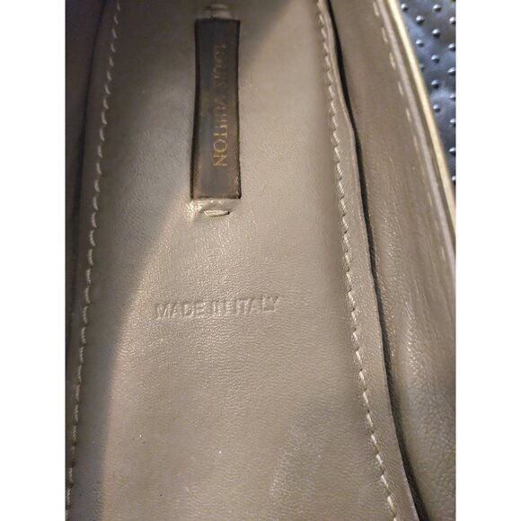 Louis Vuitton Greenish/Grey Patent Leather Oxford Slip on Ballet Flat. Size 40 - Picture 16 of 16